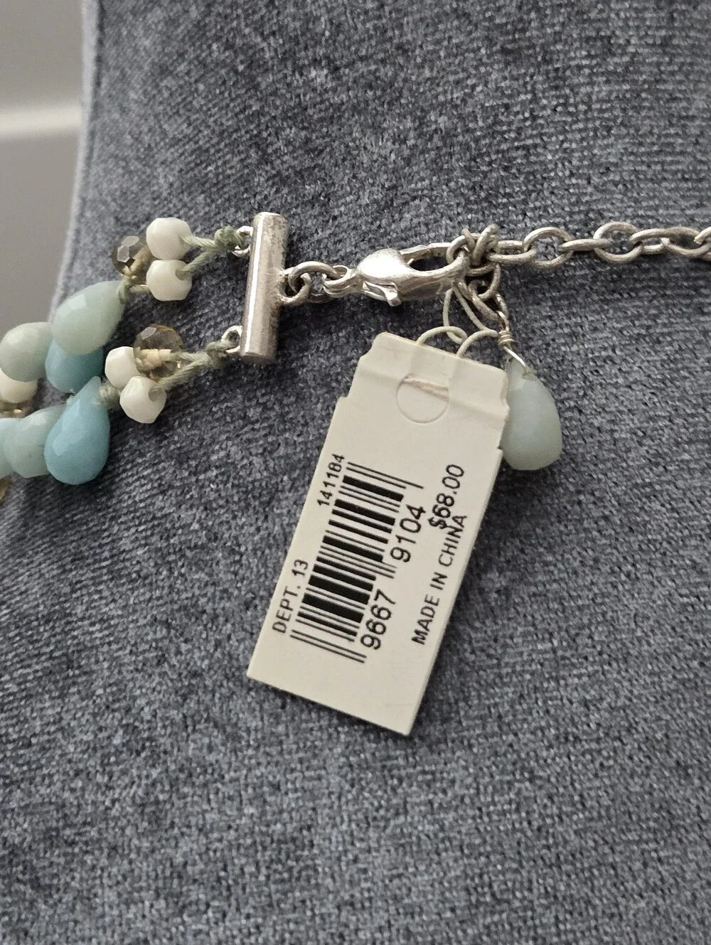 Ann Taylor Double-Strand Aqua Necklace